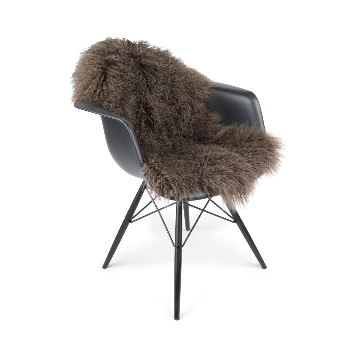 Curly Sheepskin | Mongolian | 33x20 in Taupe
