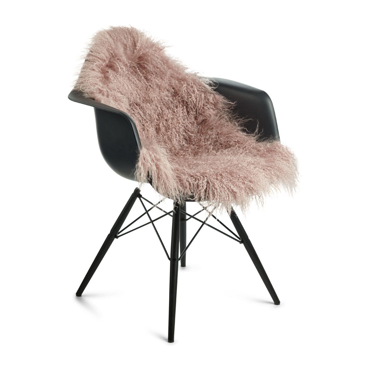 Curly Sheepskin | Mongolian | 33x20 in Rosa