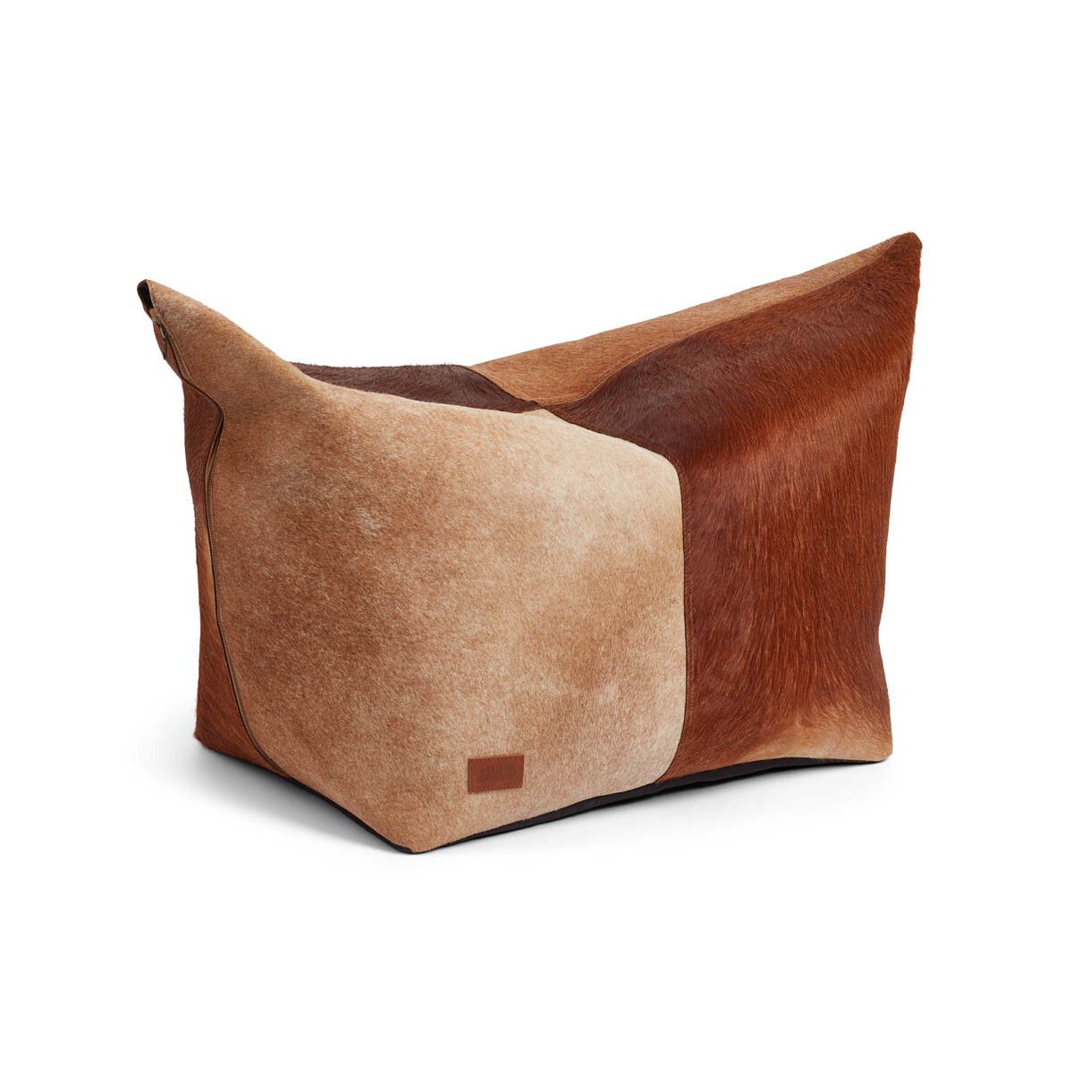 Calf Leather Pouf | Small | Large Brown