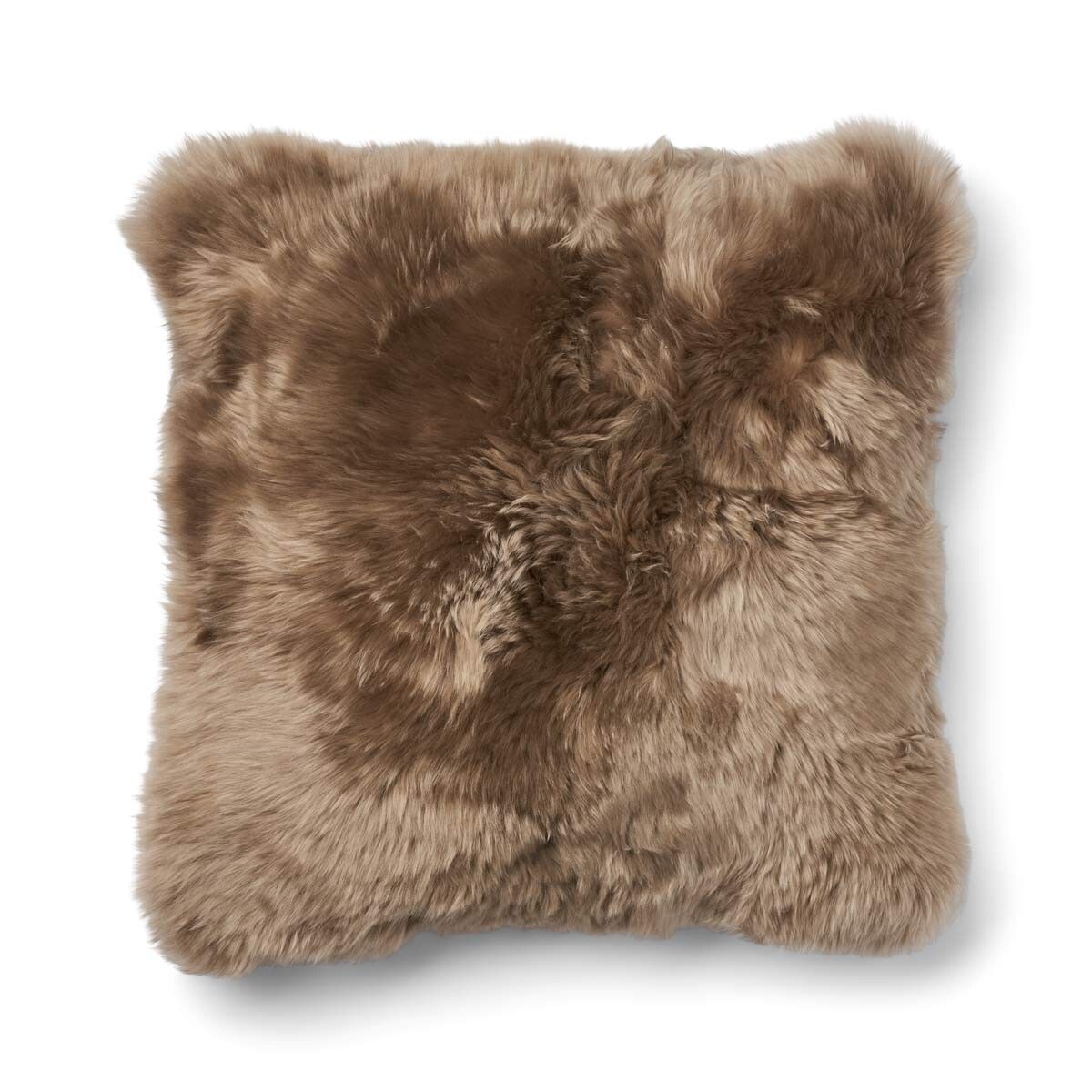 One Side Cushion | LW | 20x20 in Cocoa-Dark Brown/Taupe