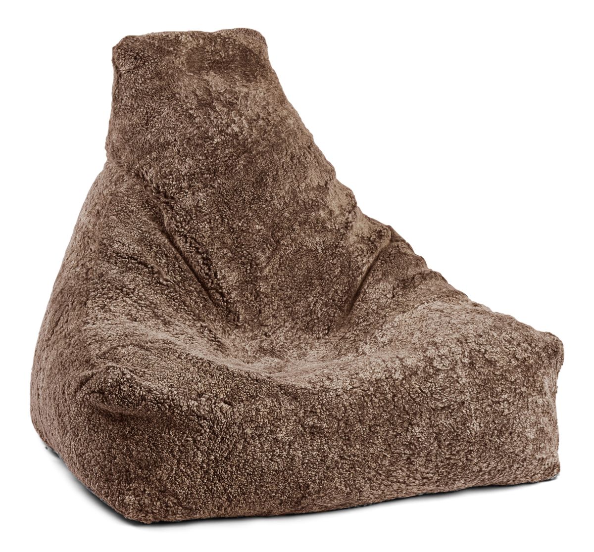 Sheepskin Bean Bag Chair | Short Wool Taupe