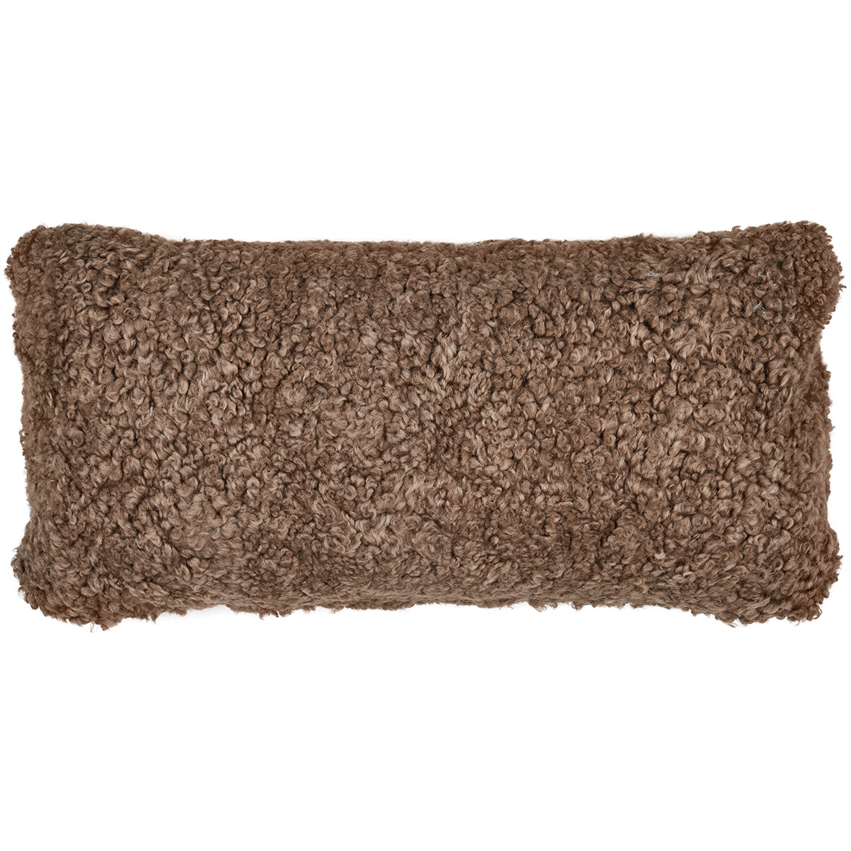 Short-Wool Sheepskin Cushion | Doublesided | 12x24 in Taupe