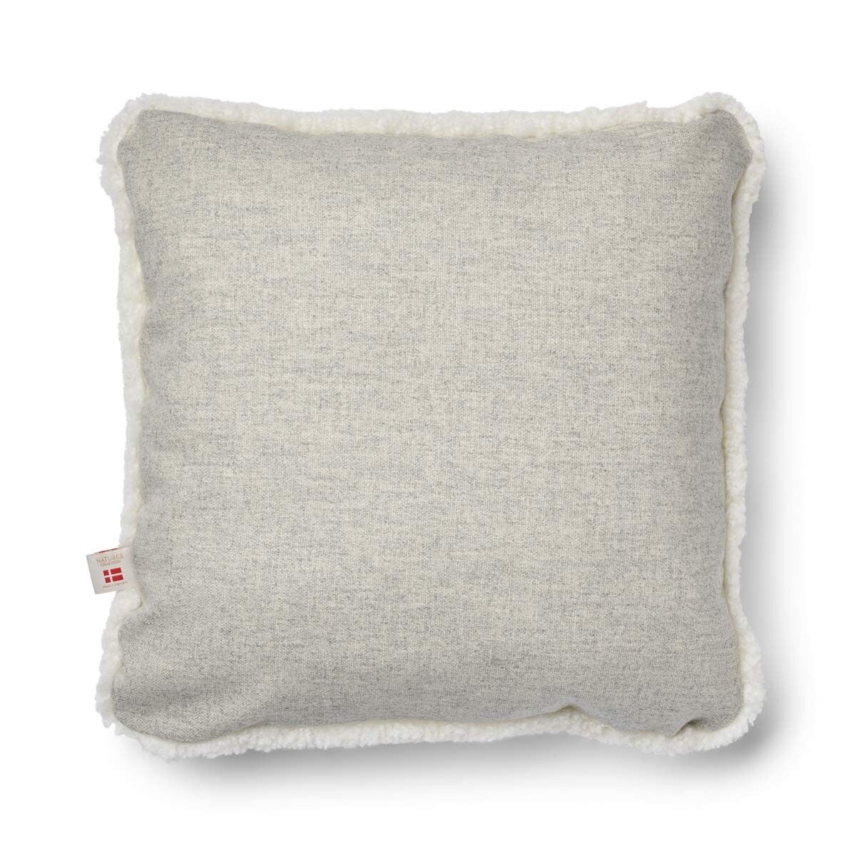 Short-Wool Sheepskin Cushion | 20x20 in | 13x20 in Silver/Ivory