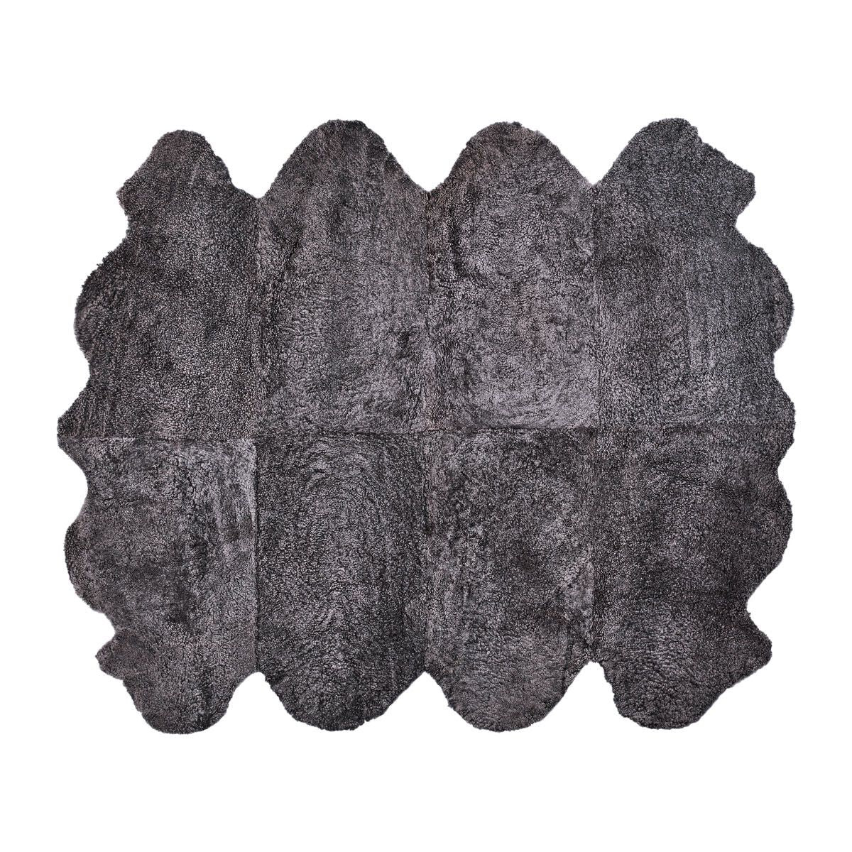 New Zealand Sheepskin | Short Curly Wool | Rug 71x84 in Anthracite