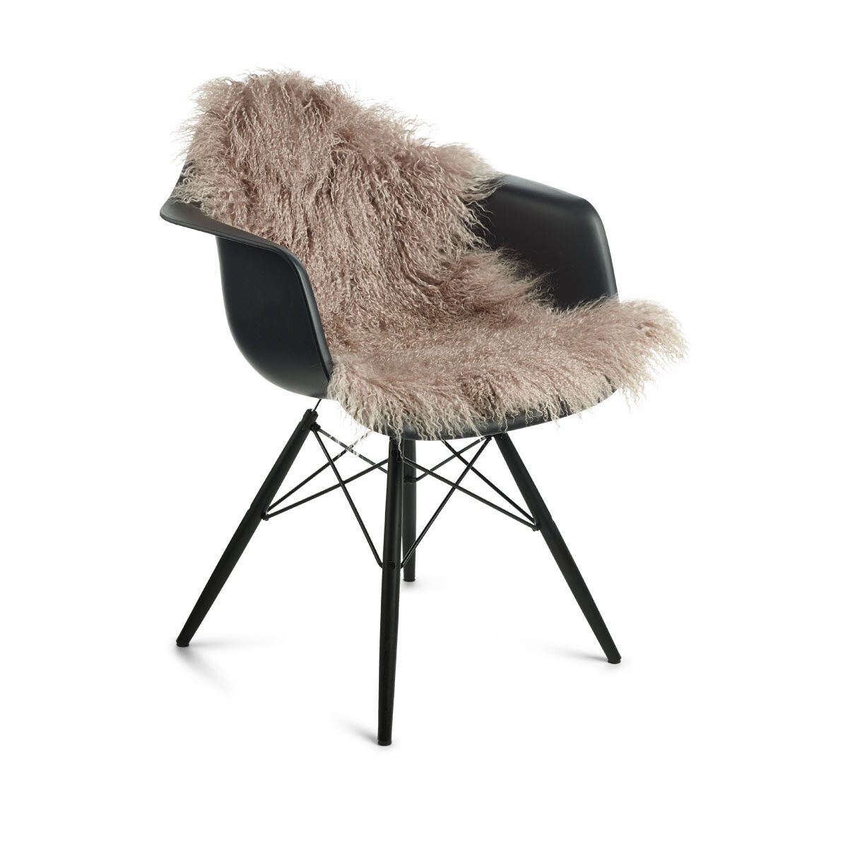 Curly Sheepskin | Mongolian | 33x20 in Dove