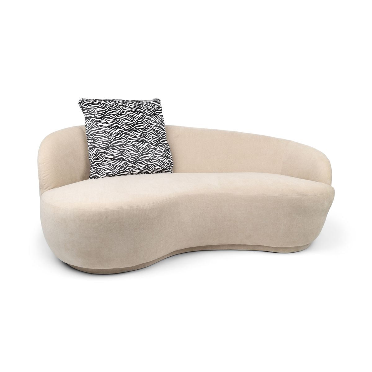 Premium Cowhide Cushion | Doublesided Zebra Pattern: Black/Pearl