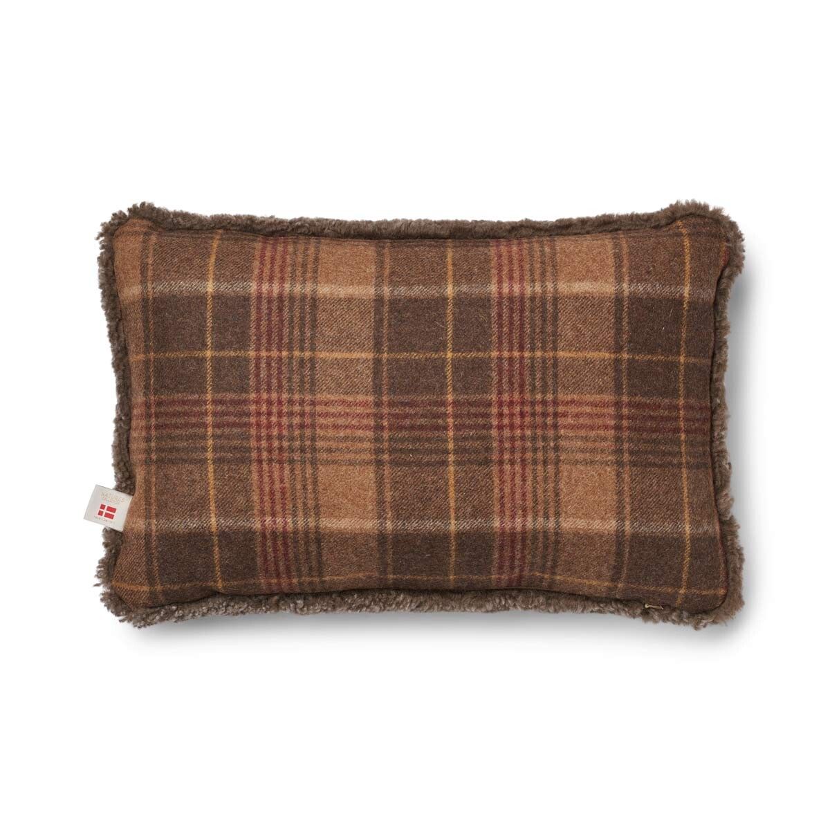 One Side Cushion | SW | 13x20 in Cocoa-Dark Brown/Taupe