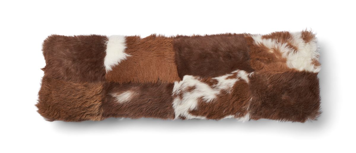 Toscana Sheepskin Cushion | Doublesided Brown/Beige Mix