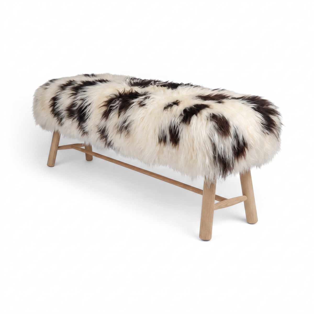 Bench with Icelandic Sheepskin | Oak Legs Spotted