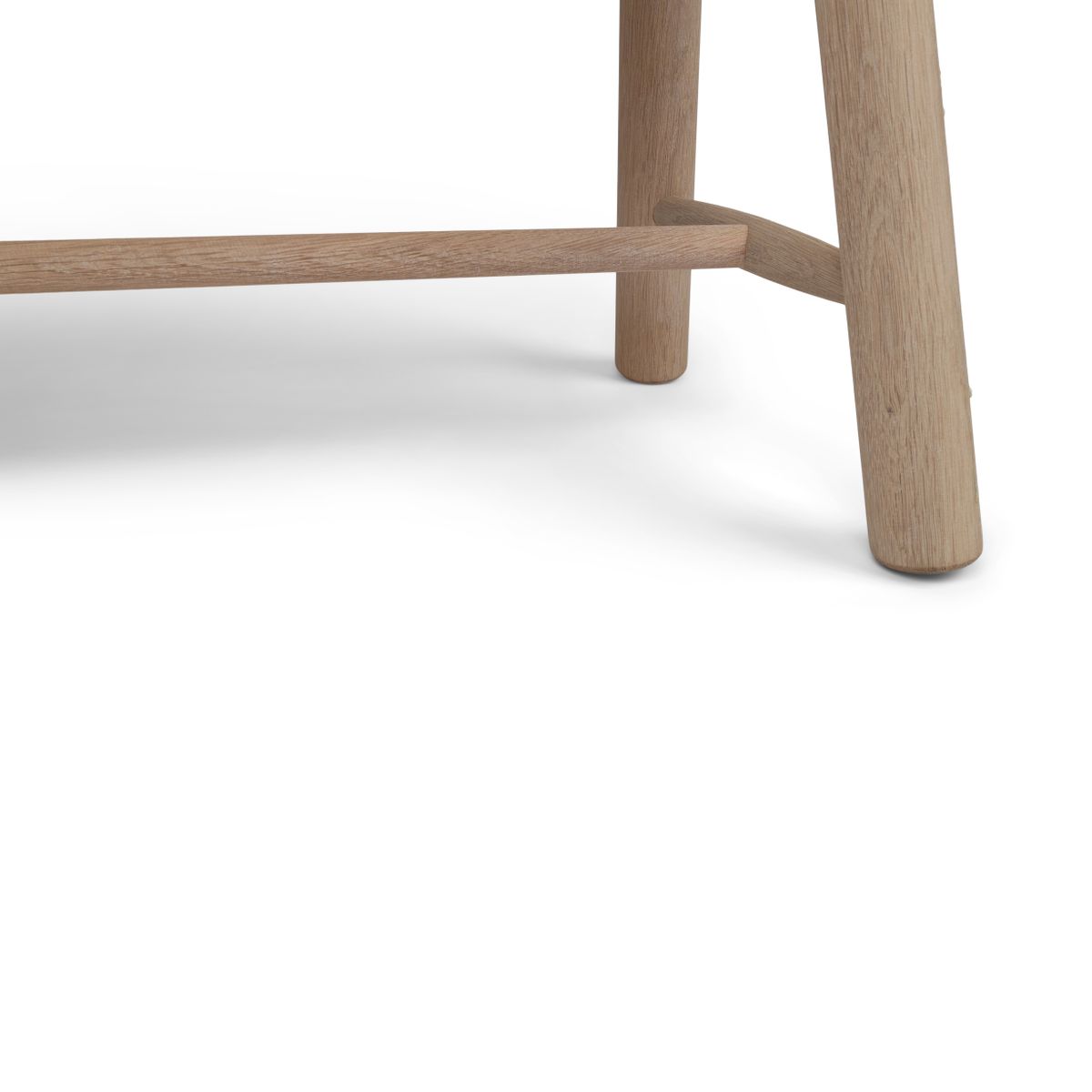Cowhide Bench | Oak Legs Brown/White