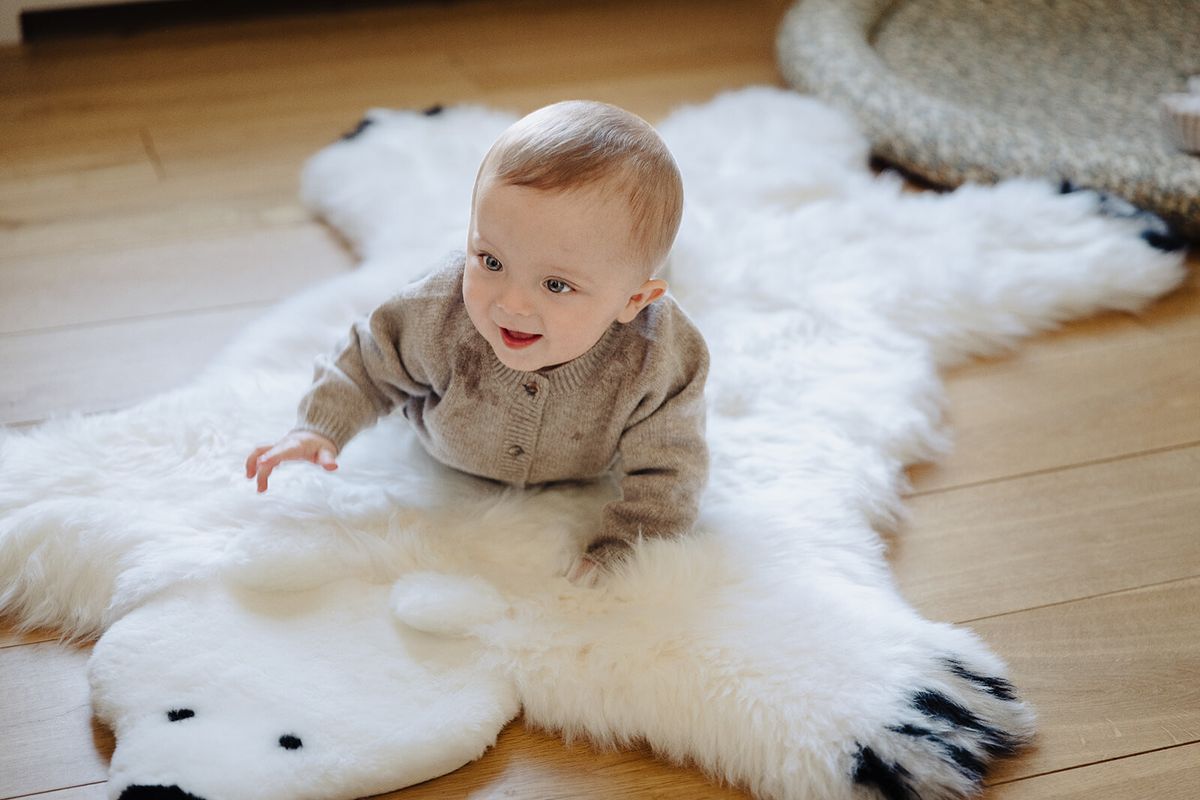 Polar Bear Rug | New Zealand Black/White