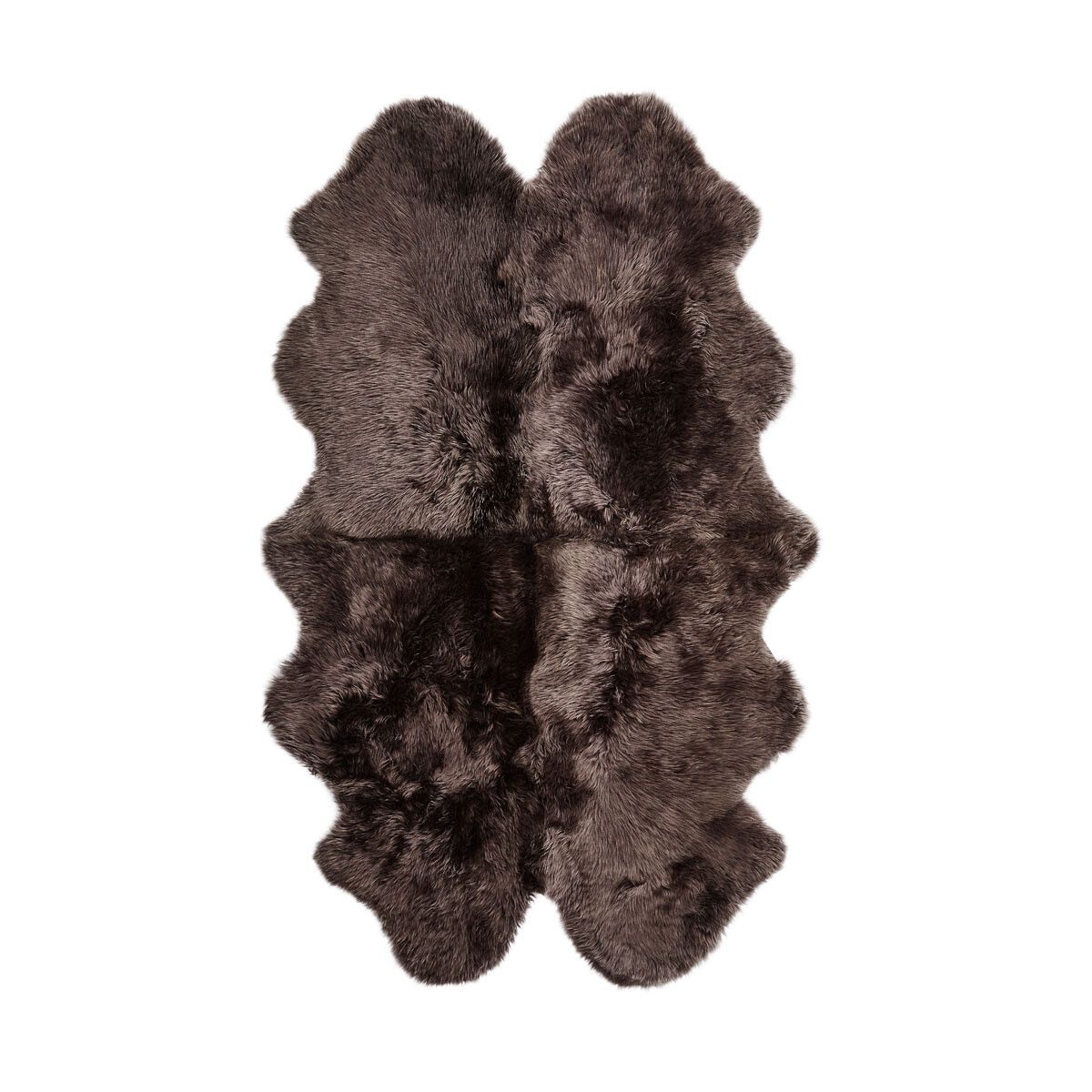 New Zealand Sheepskin | Long Wool | Rug 71x43 in Walnut
