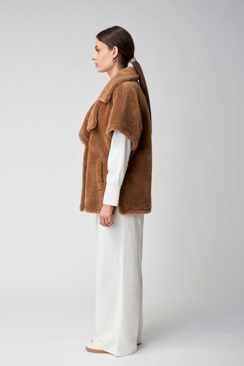 Antonella Poncho Teddy Brown