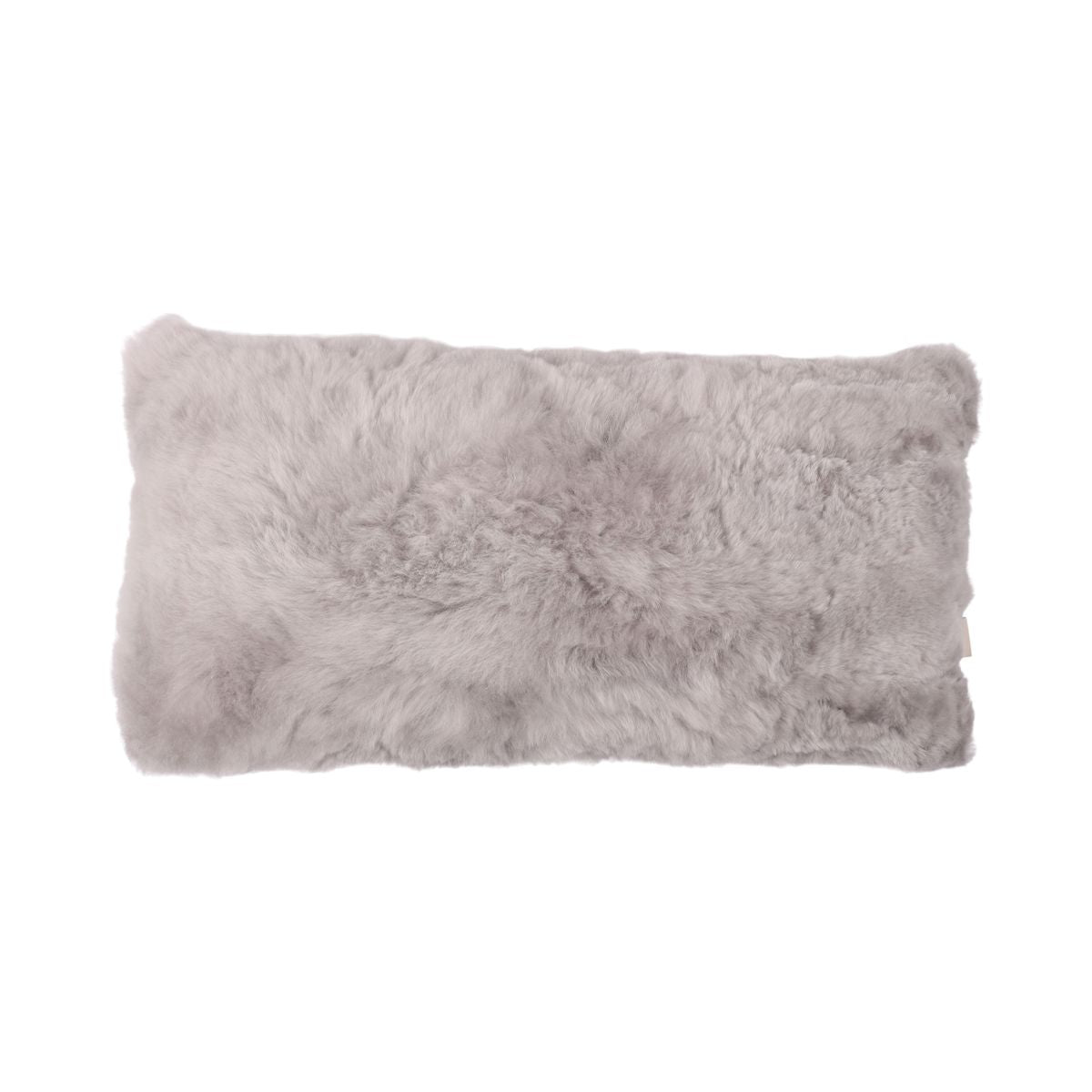 Alpaca Fur Cushion | Double sided | Short Wool Light Grey