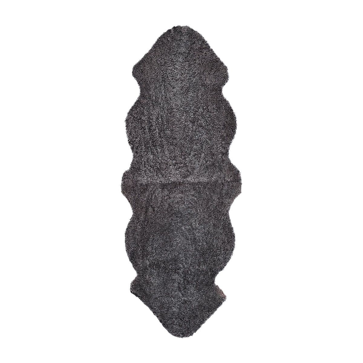 New Zealand Sheepskin | Short Curly Wool | Rug 71x24 in Anthracite