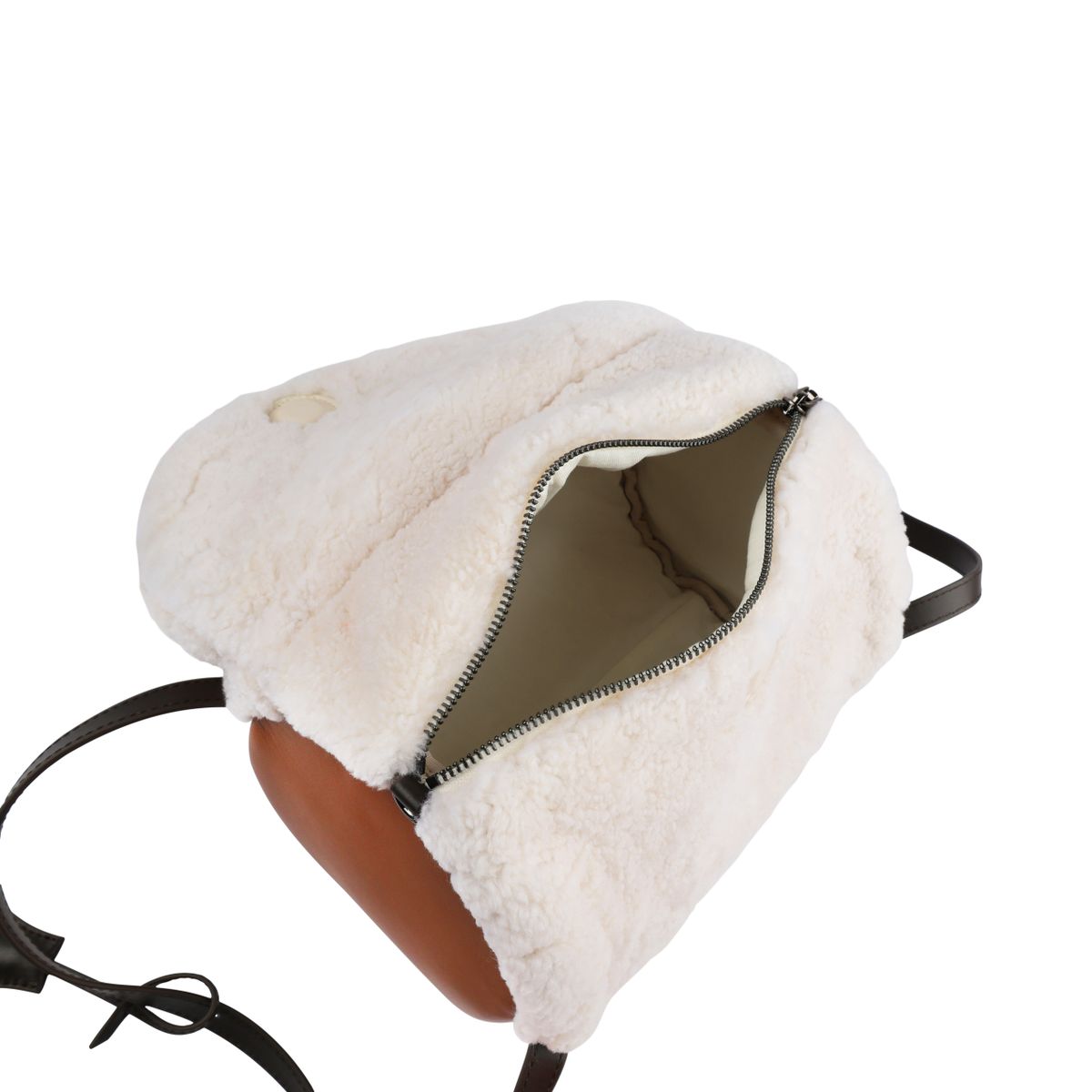 Gloria Bag | Sheepskin Ivory/Brown