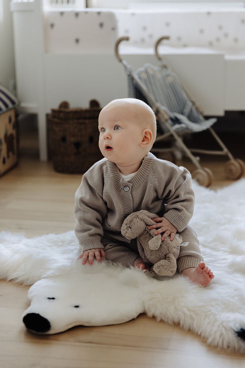 Polar Bear Rug | New Zealand Black/White