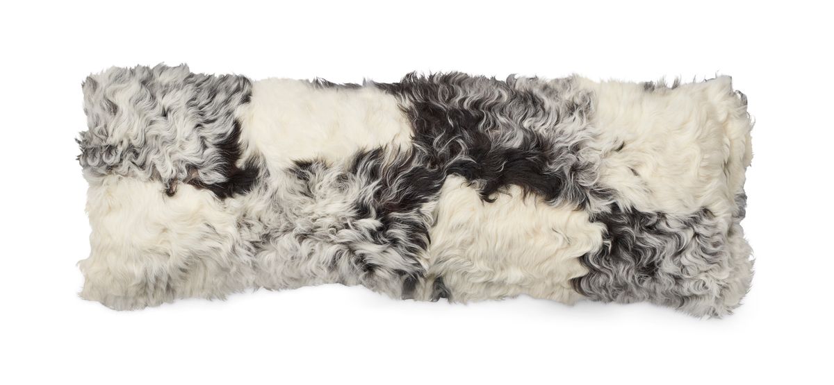 Tigrado Sheepskin Cushion | Doublesided Black/White Mix