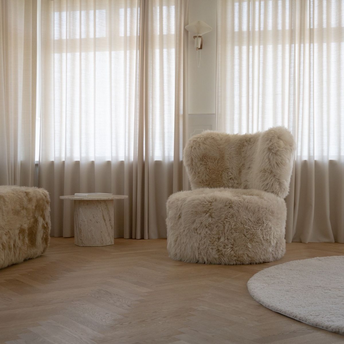 Skandi Round Chair Linen