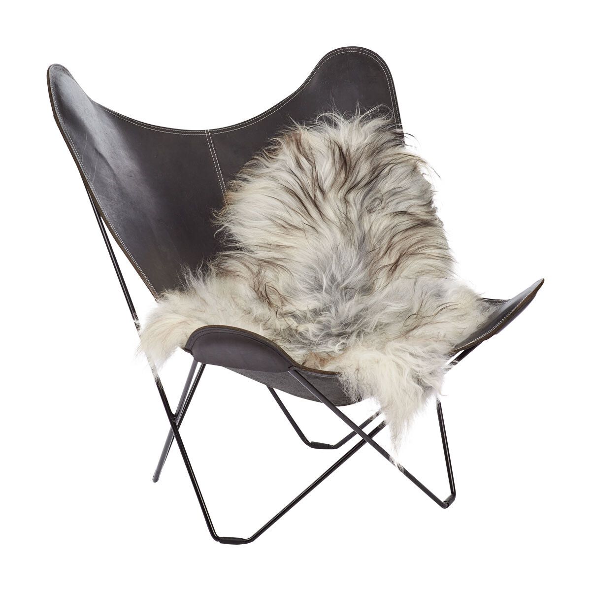 Icelandic Sheepskin | Long Wool | 39-47 in Natural Grey