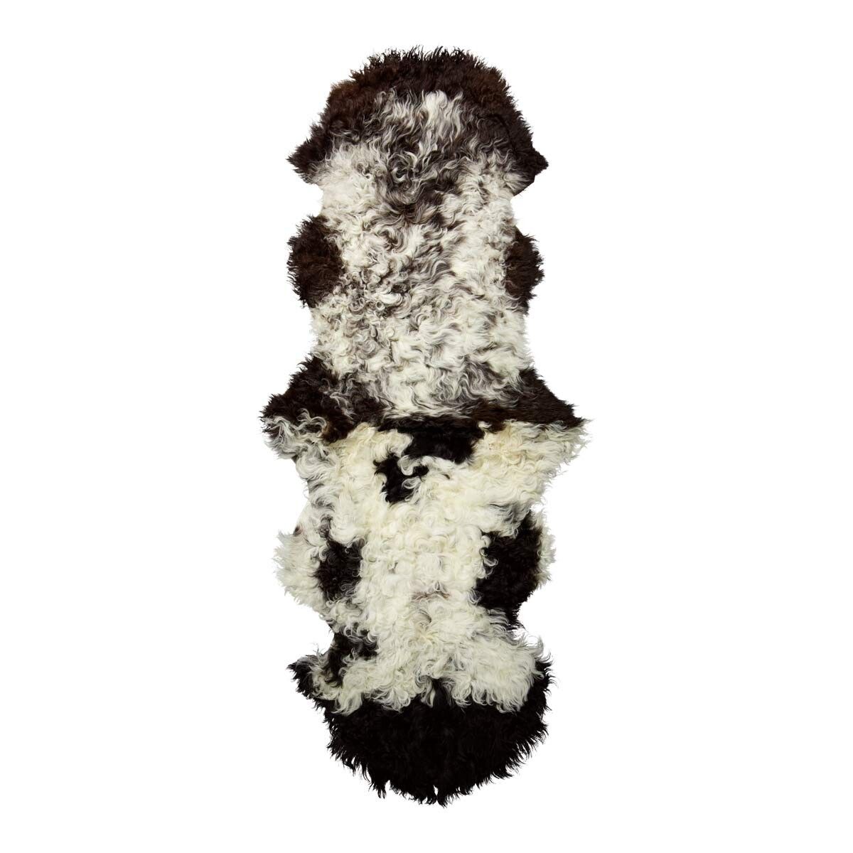 Tigrado Sheepskin | Natural Colors | Rug 120x20 in Black/White Spotted