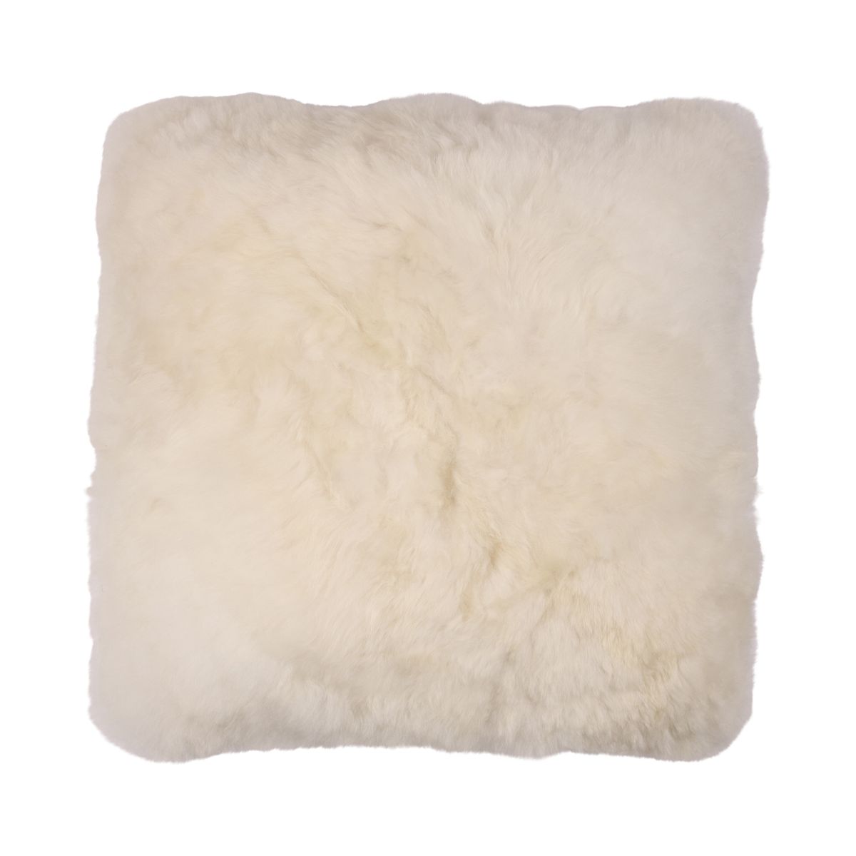 Alpaca Fur Cushion | Double sided | Short Wool White