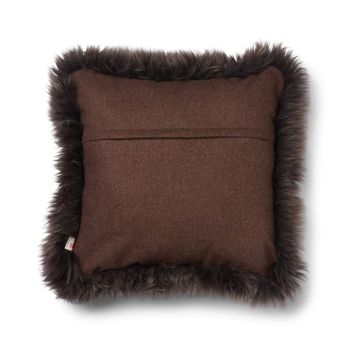 Wool Cushion | LW trim | 20x20 in | 13x20 in Brown/Walnut