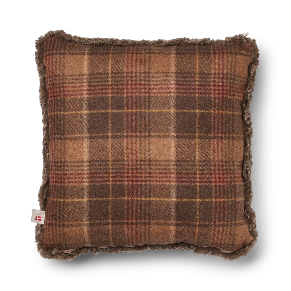 One Side Cushion | SW | 20x20 in Cocoa-Dark Brown/Taupe