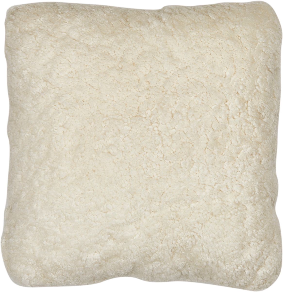 Short-Wool Sheepskin Cushion | Doublesided | 22x22 in Ivory