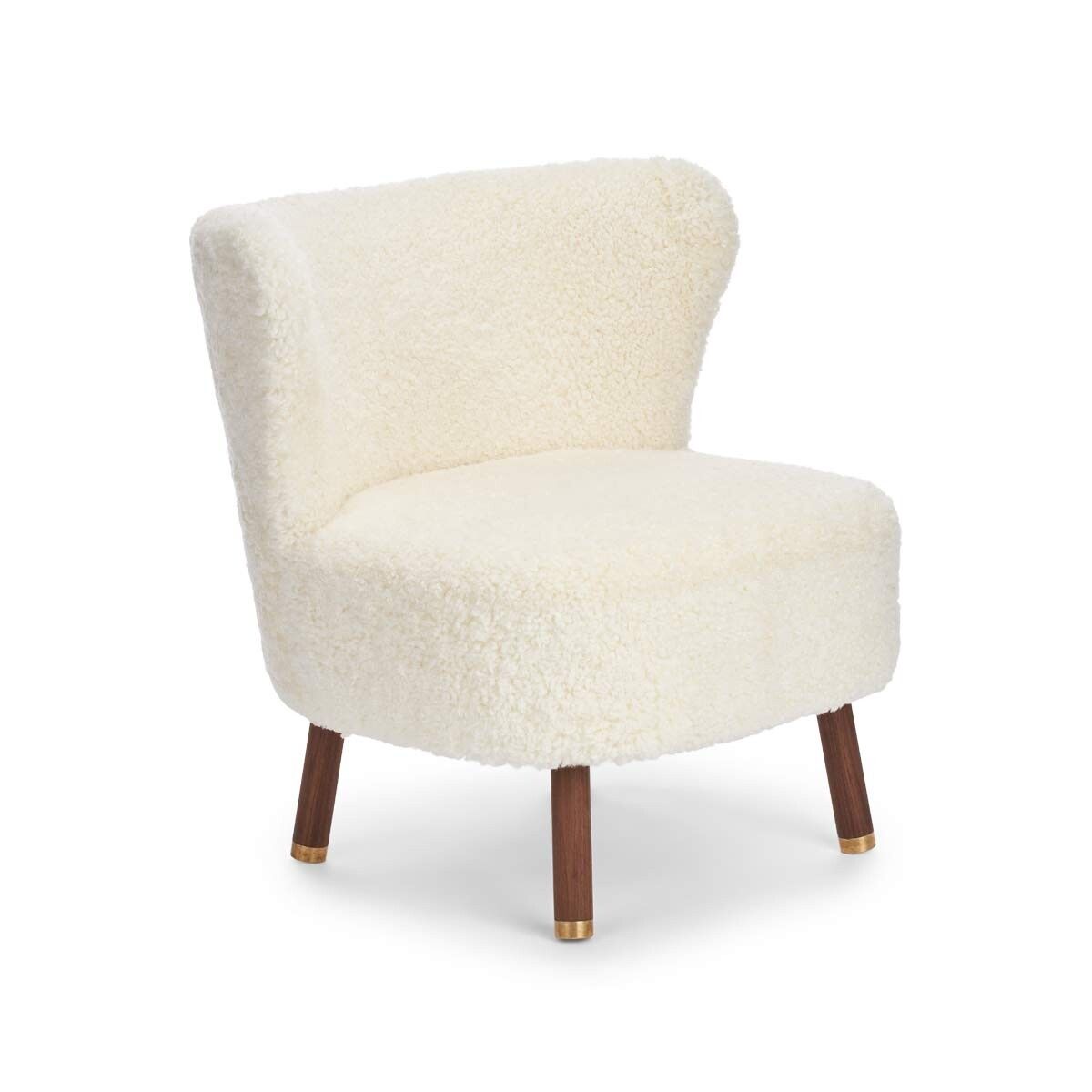 Emil Lounge Chair | Short Wool Ivory