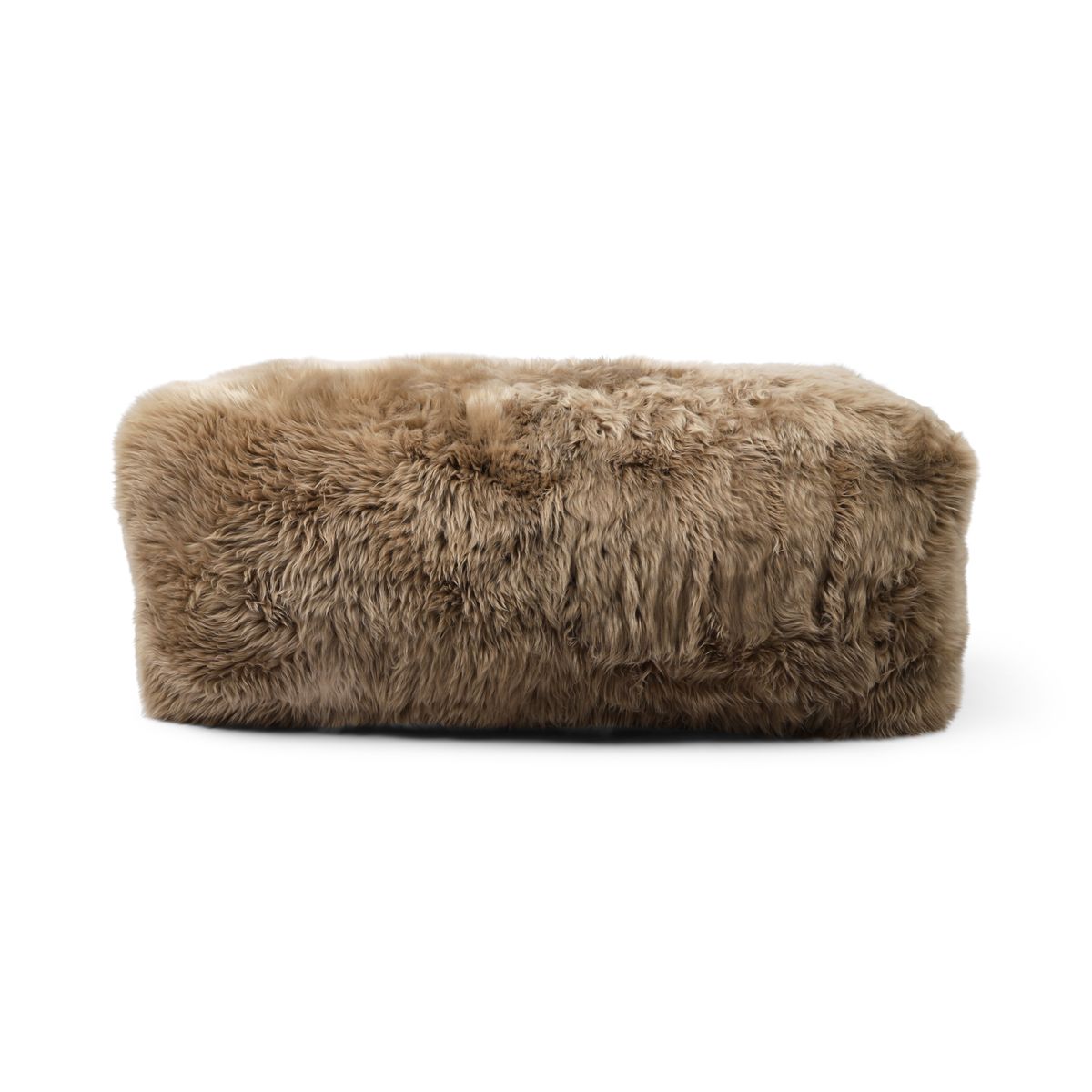 Long Wool Sheepskin Large Pouf