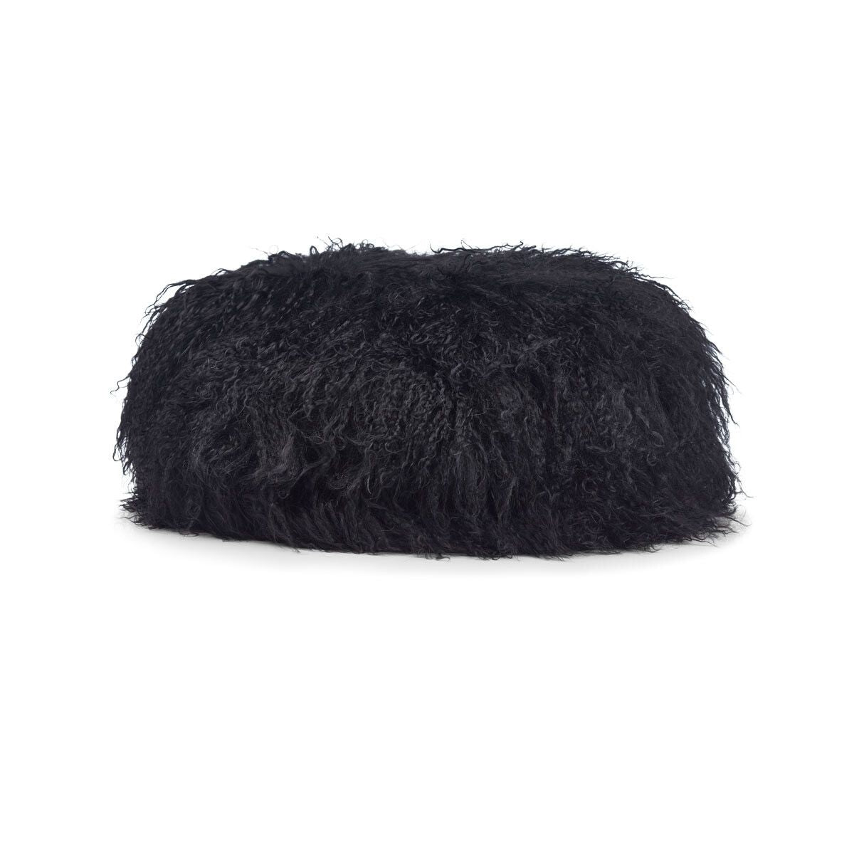 Long Wool Sheepskin Seat Cover Black