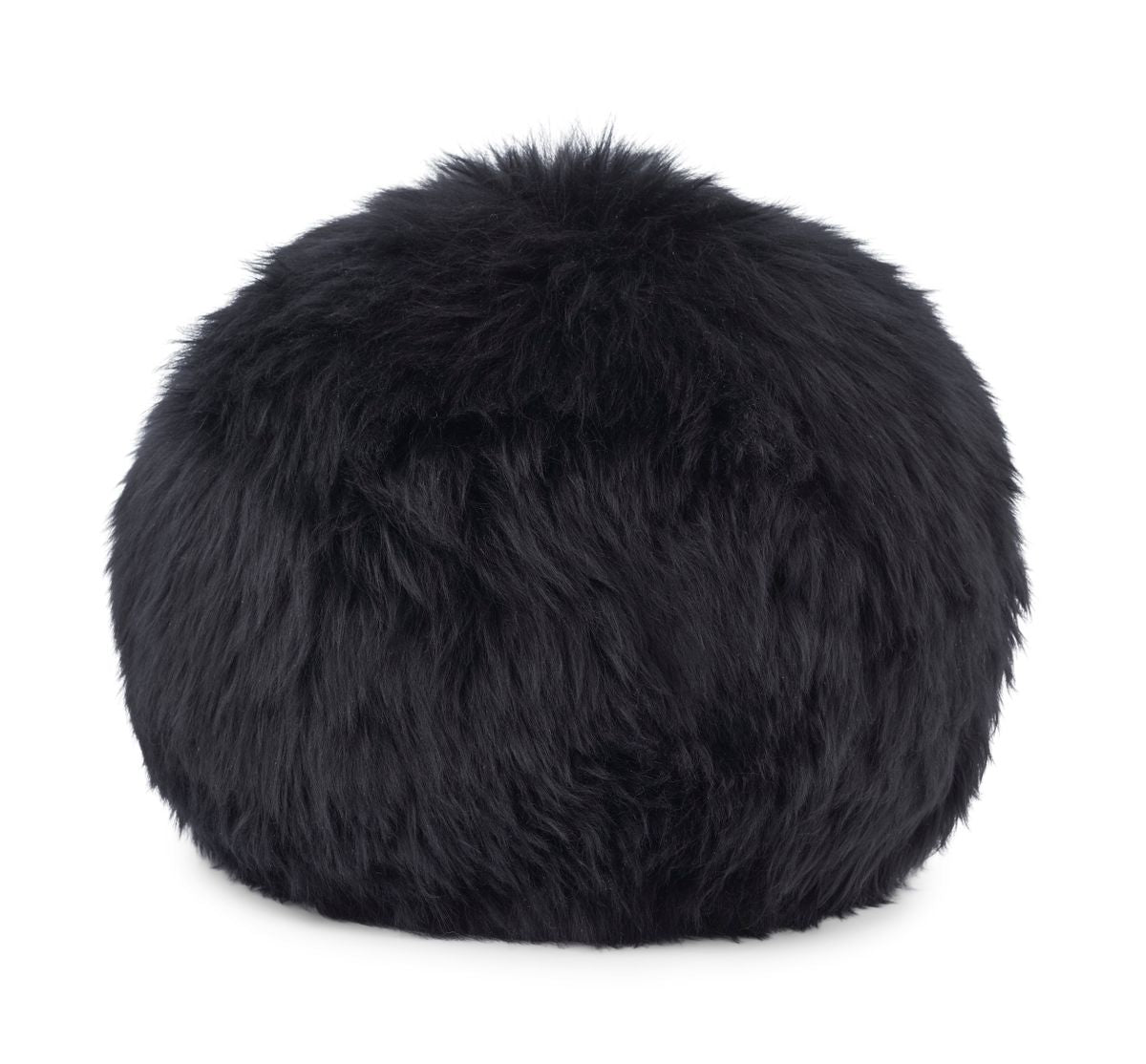 Angelite Cushion | D10 in | D12 in | D14 in | Long Wool Black