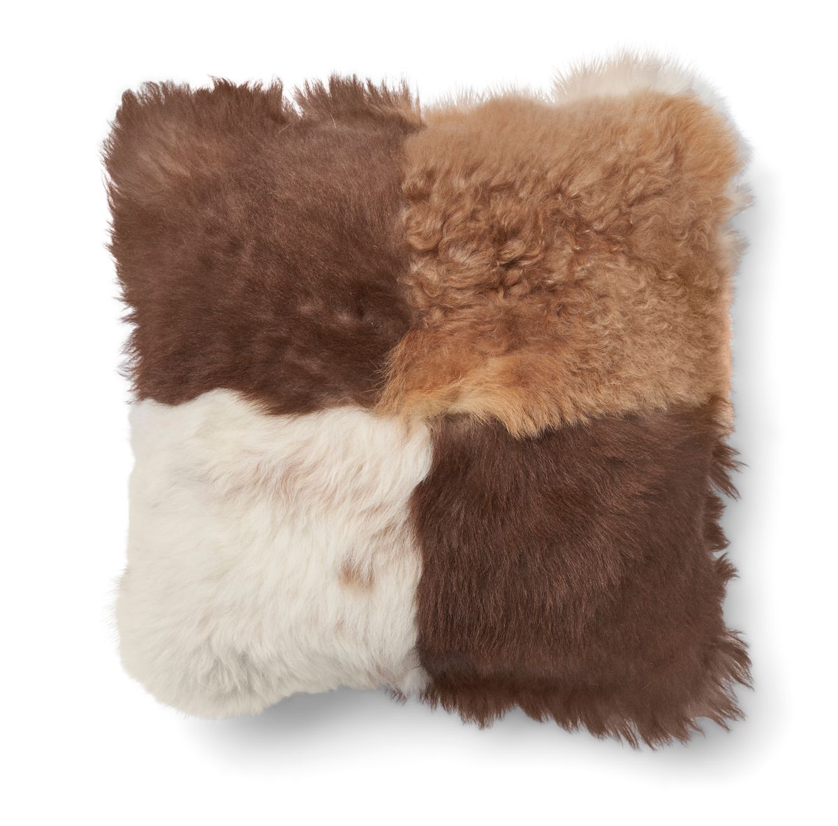 Toscana Lamb Cushion | Doublesided Brown/Beige Mix