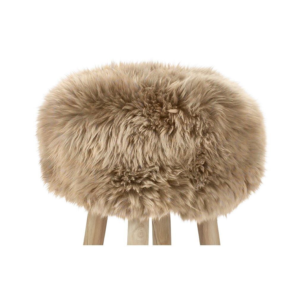 Sheepskin Stool Cover Taupe