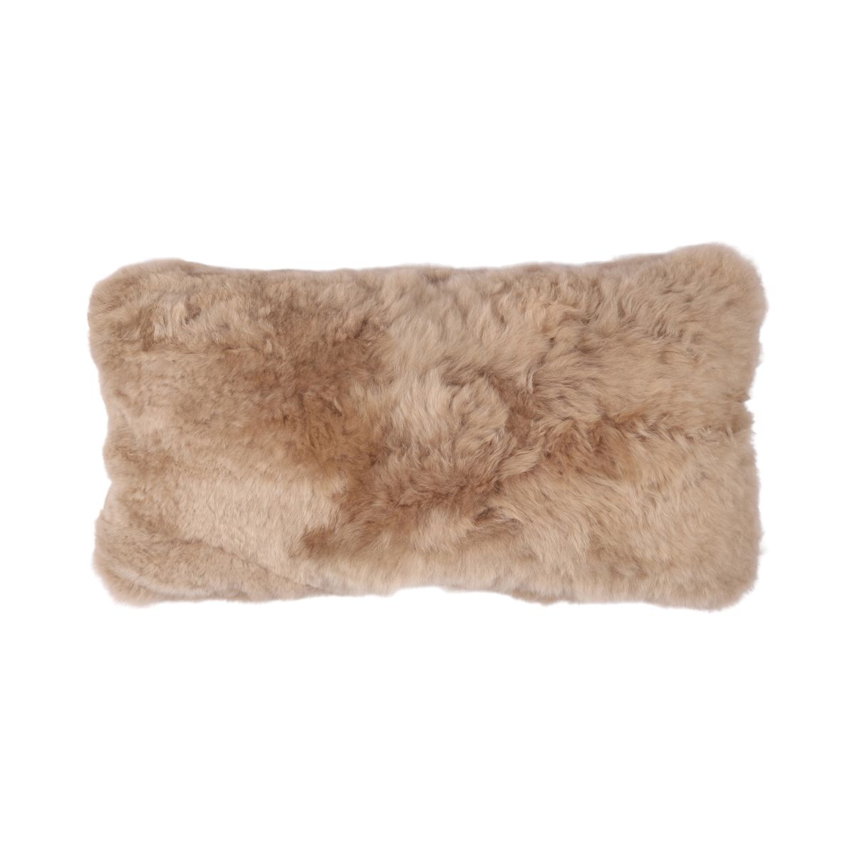 Alpaca Fur Cushion | Double sided | Short Wool Taupe