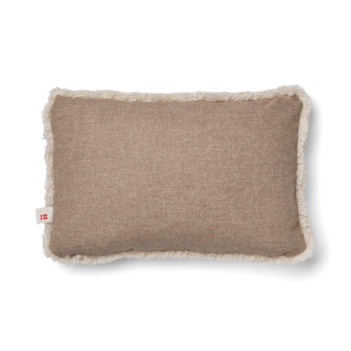 Short-Wool Sheepskin Cushion | 20x20 in | 13x20 in Beige/Pearl