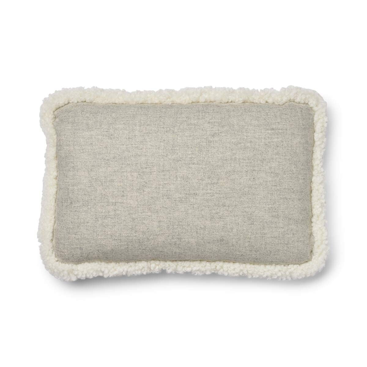 Short-Wool Sheepskin Cushion | SW trim | 20x20 in | 13x20 in