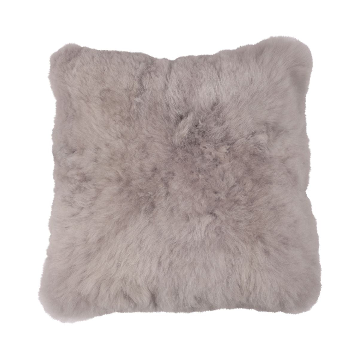 Alpaca Fur Cushion | Double sided | Short Wool Light Grey