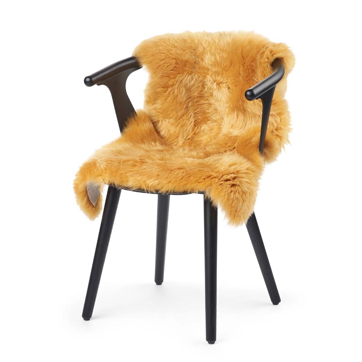 New Zealand Sheepskin | Long Wool | 35x24 in Imperial Yellow
