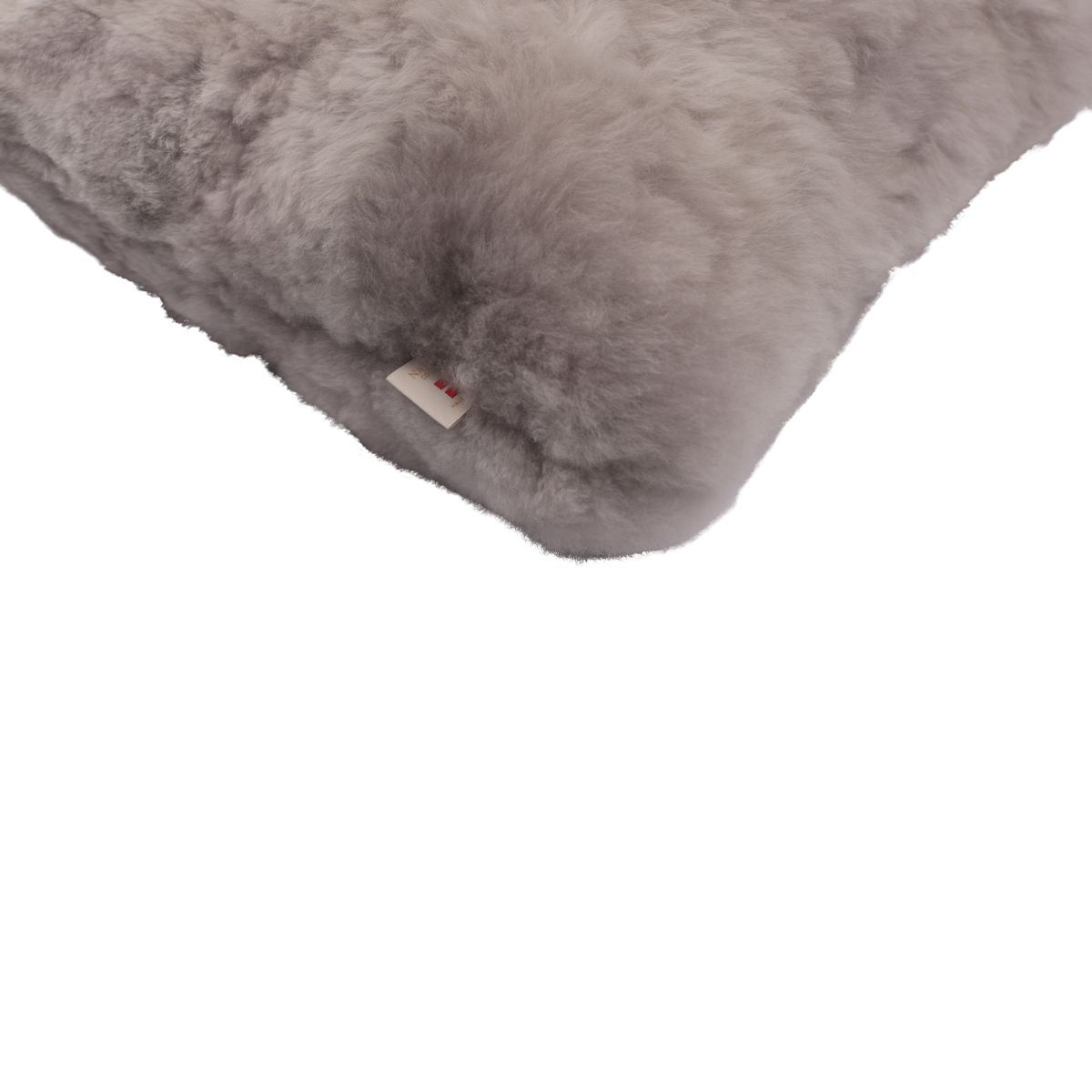 Alpaca Fur Cushion | Double sided | Short Wool Light Grey