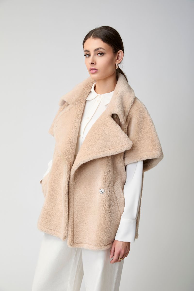 Antonella Poncho Beige