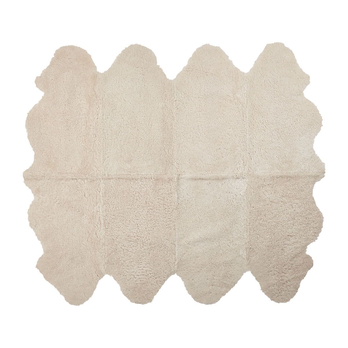 New Zealand Sheepskin | Short Curly Wool | Rug 71x84 in Pearl