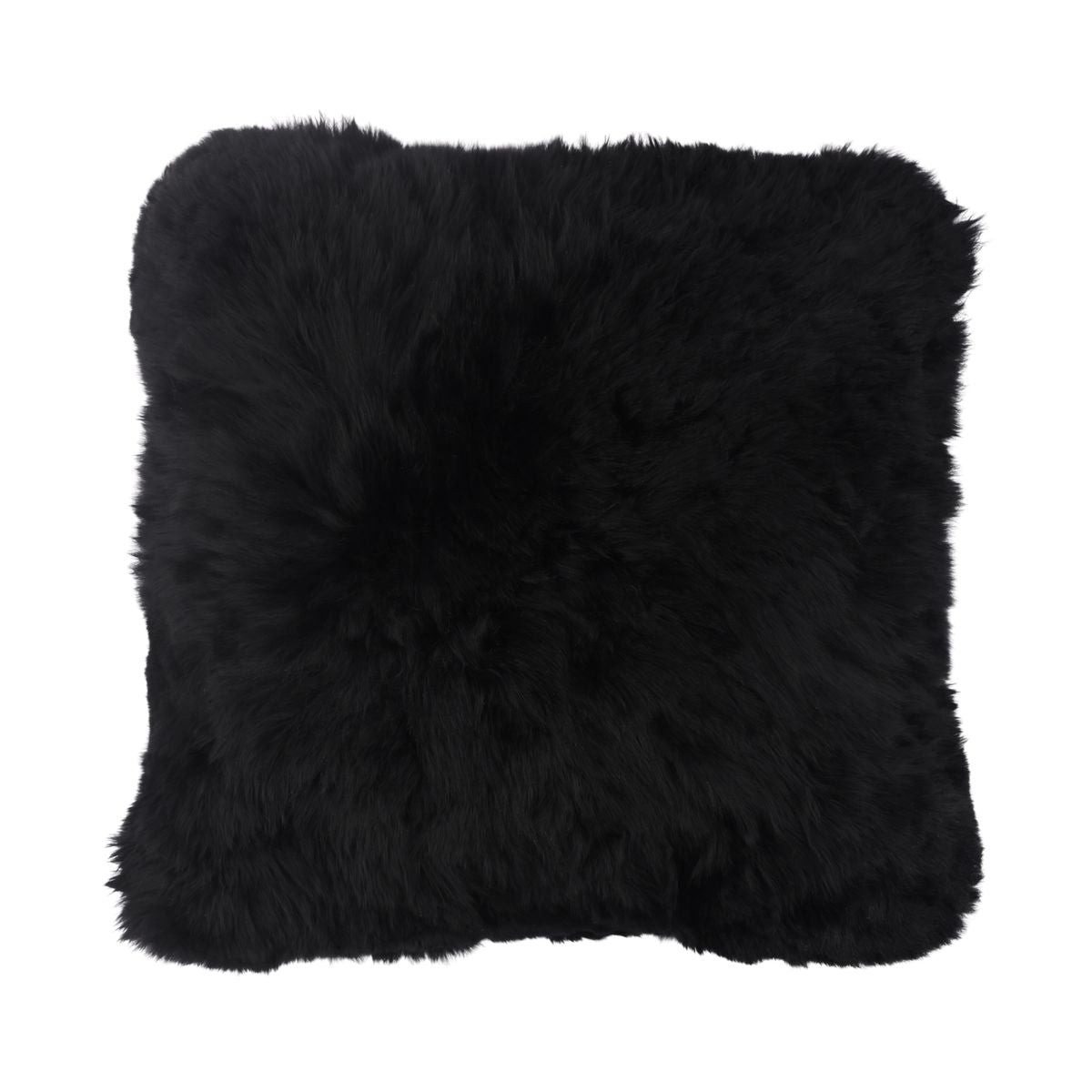 Alpaca Fur Cushion | Double sided | Short Wool Black