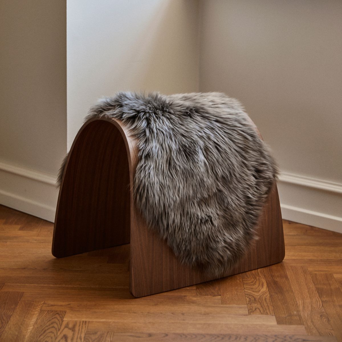 Sheep Stool Cover Black