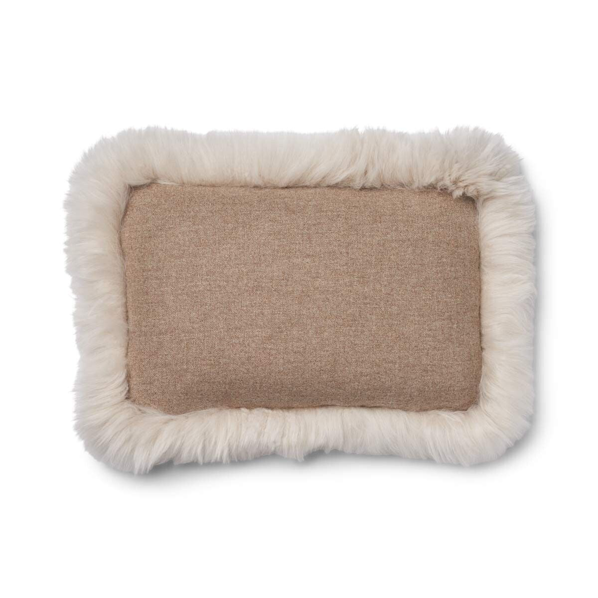 Wool Cushion | LW trim | 20x20 in | 13x20 in Beige/Linen