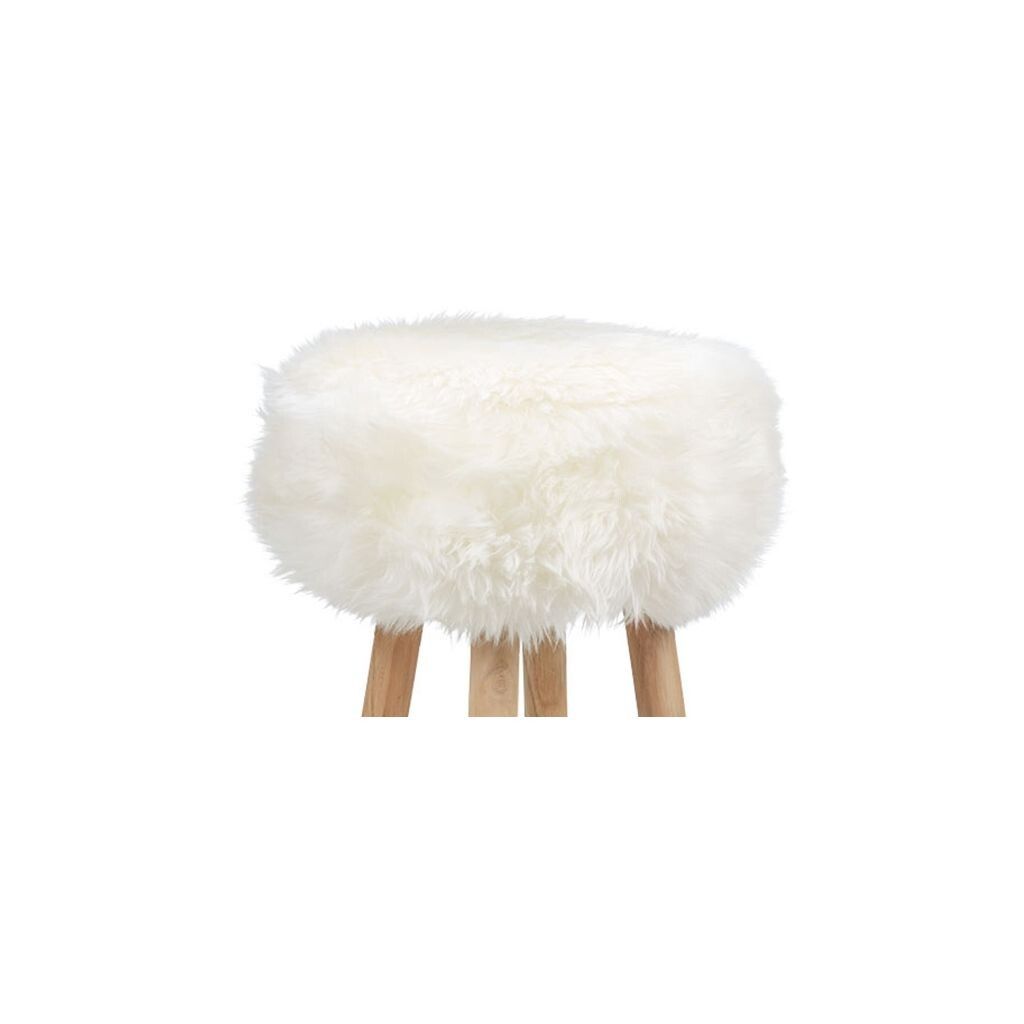 Sheepskin Stool Cover Ivory