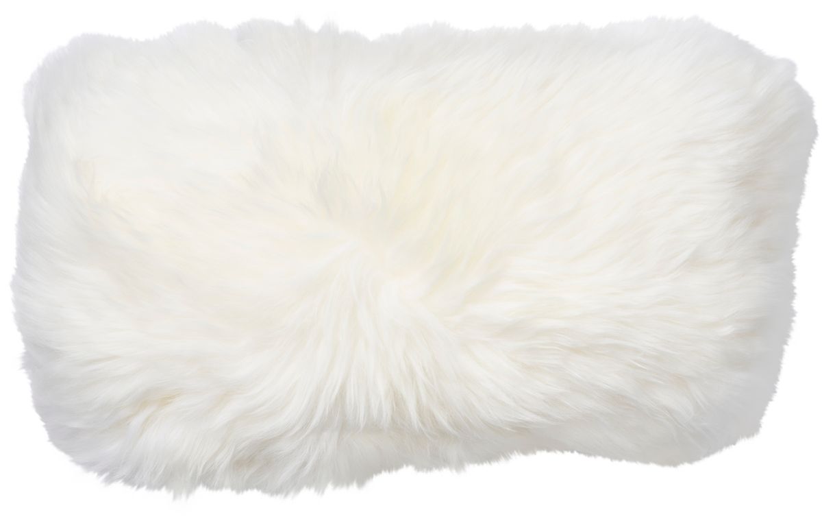 Long-Wool Sheepskin Cushion | 16x26 in Ivory