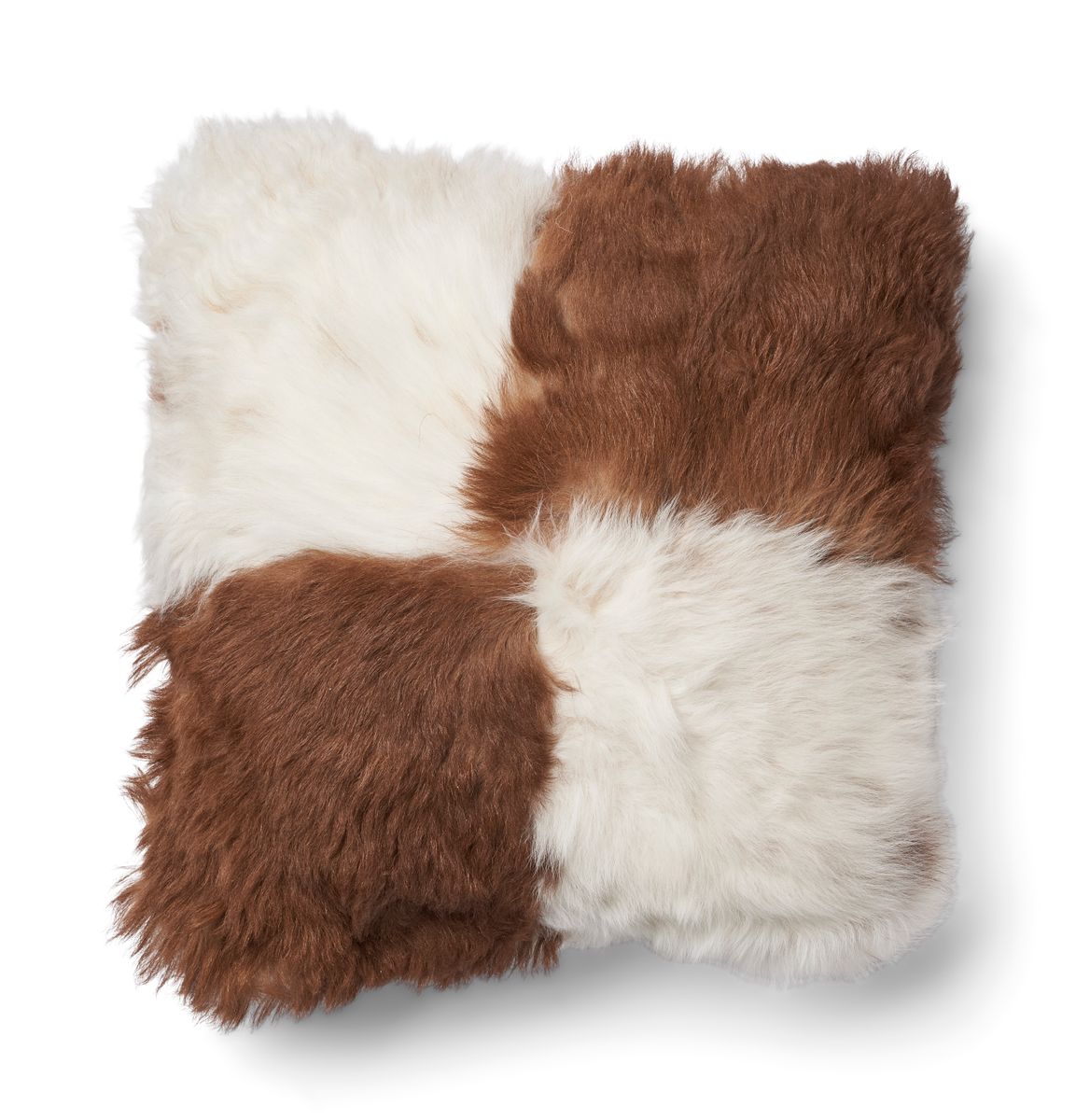 Toscana Sheepskin Cushion | Doublesided Brown/Beige Mix