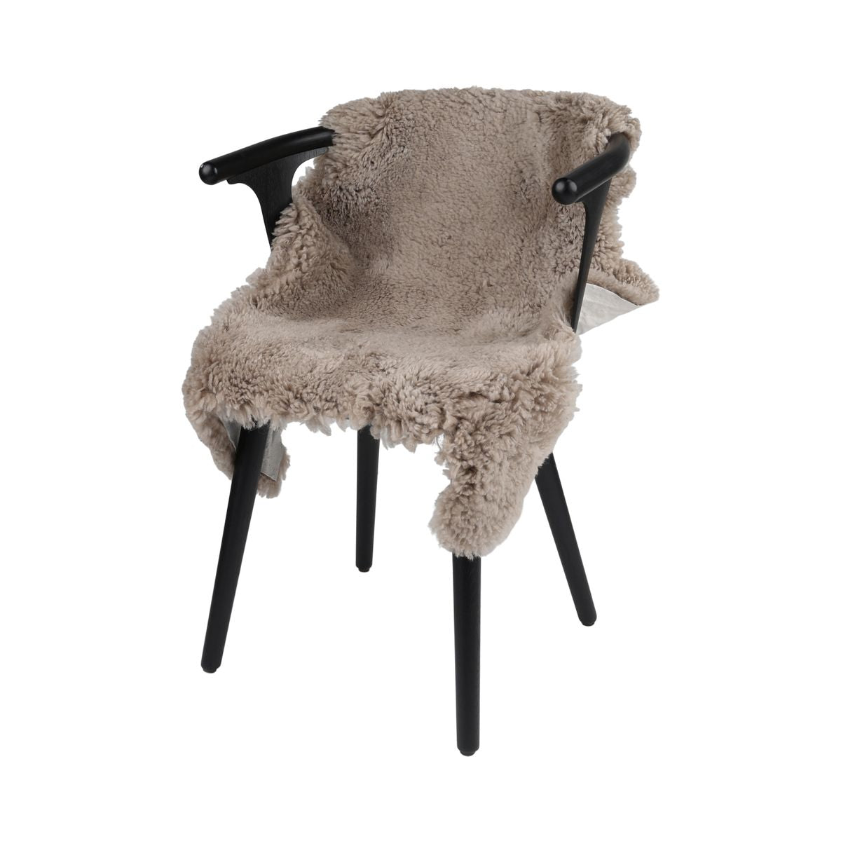 Back Country Sheepskin | New Zealand | Long Wool Curly | 35 in Dark Beige